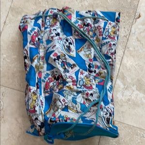 Mickey and Minnie Mouse Drawstring Round Bag